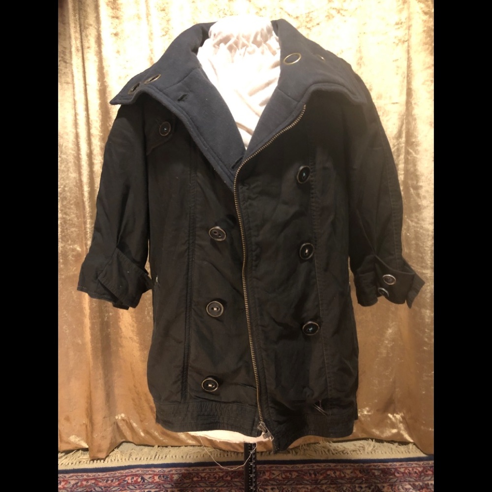 Free People 3/4 sleeve button and zip jacket Sz2